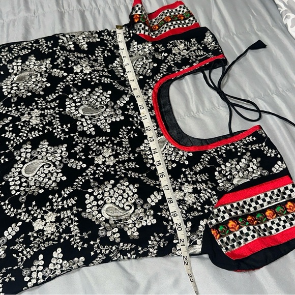 Indian Style Women’s *L* Floral Tunic Dress Elaborate Detailed Extravagant Light - Picture 12 of 14